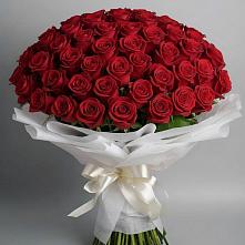 Букет 101 Красная роза Блэк Мэджик в Белогорске Кемеровской области