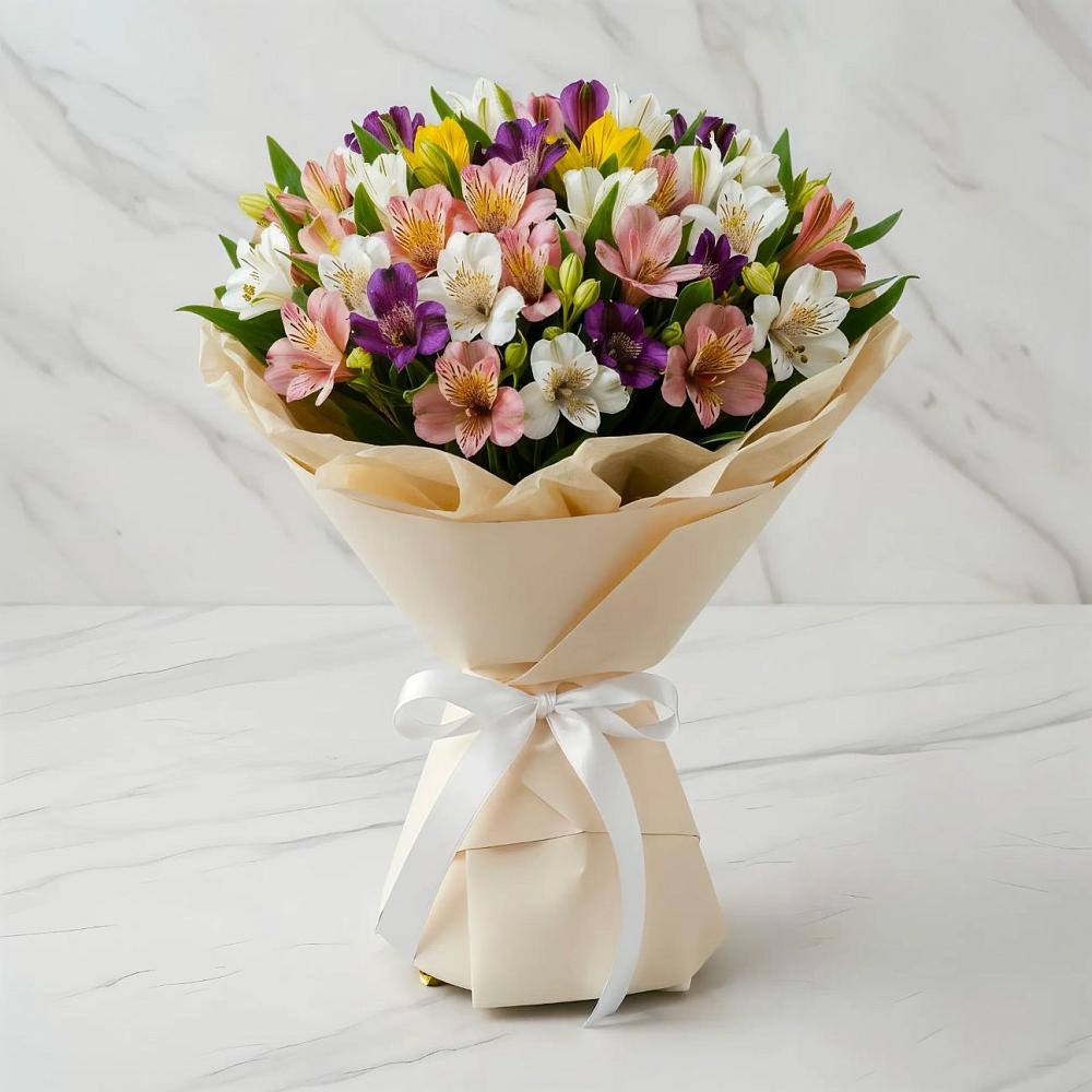 Букет цветов из: Альстромерии в Белогорске Кемеровской области