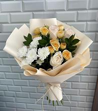 Букет цветов из:  Розы и Хризантемы #REPLACE_PRED# Белогорске Кемеровской области