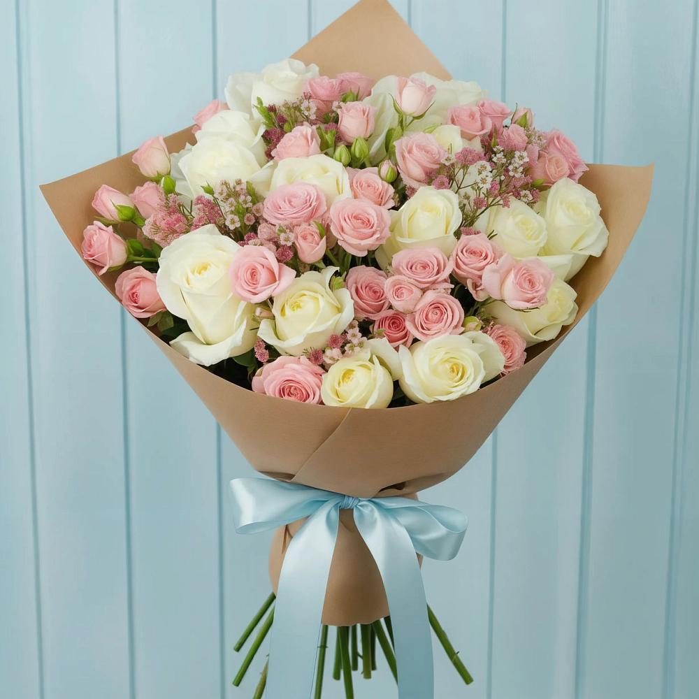 Букет цветов из: Розы в Белогорске Кемеровской области