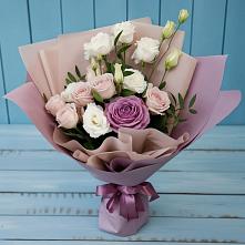 Букет цветов из:  Розы и Лизиантусы #REPLACE_PRED# Белогорске Кемеровской области