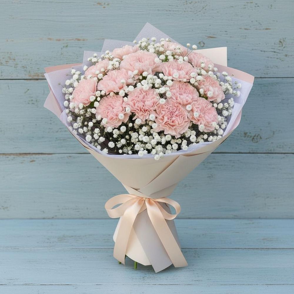 Букет цветов из: Гвоздики в Белогорске Кемеровской области