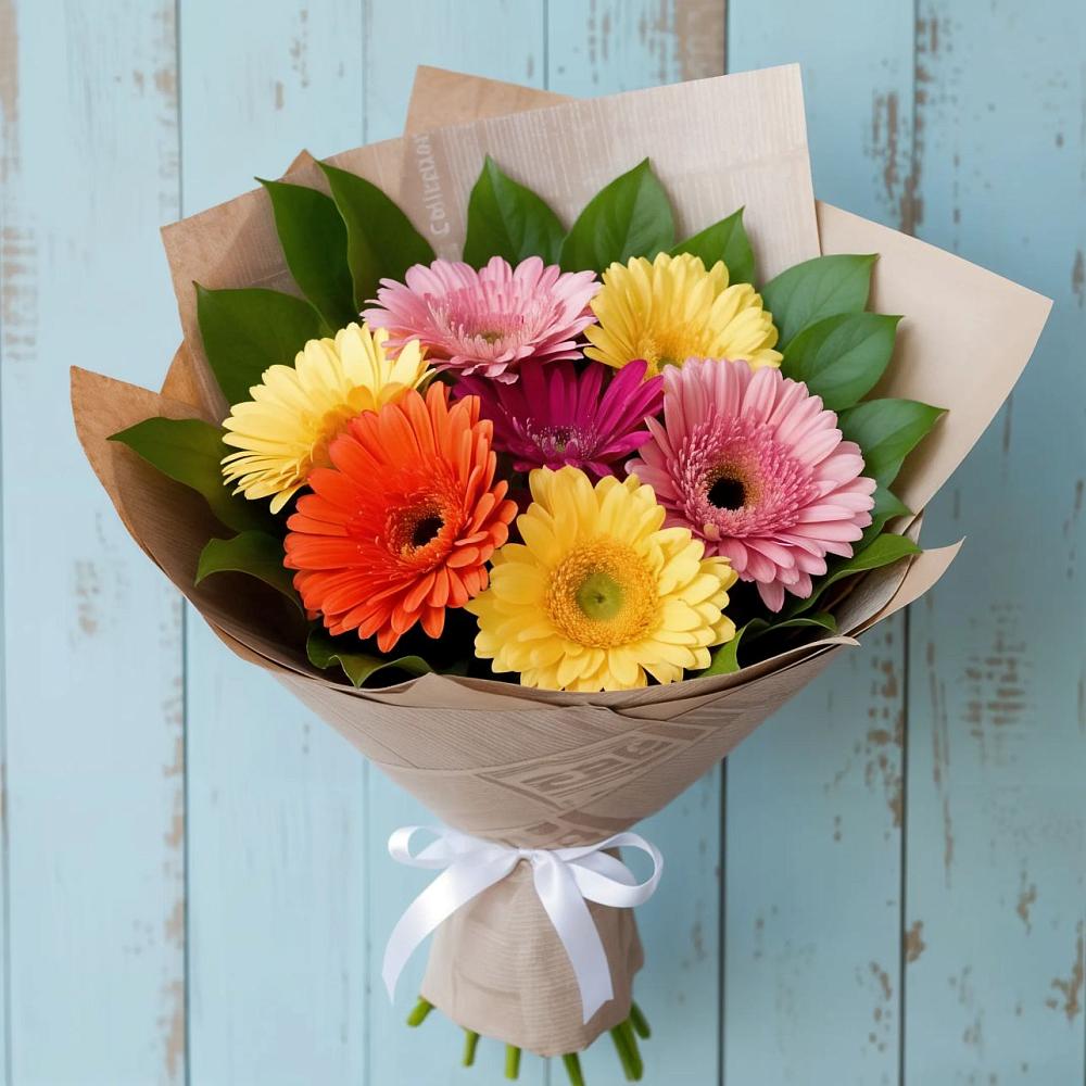 Букет цветов из: Герберы в Белогорске Кемеровской области