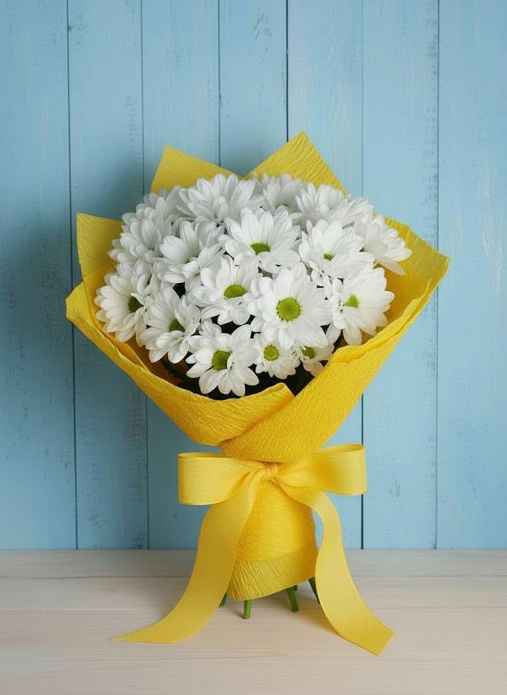 Букет цветов из: Хризантемы в Белогорске Кемеровской области
