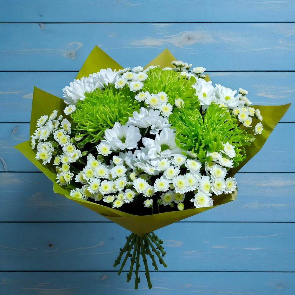 Букет цветов из: Хризантемы в Белогорске Кемеровской области
