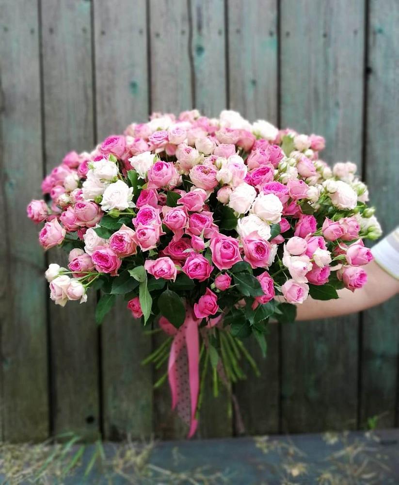Букет Розовые кустовые розы Натали и Лав Лидия в Белогорске Кемеровской области
