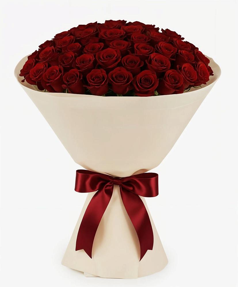 Букет 101 Бордовая роза Блэк Бакарра в Белогорске Кемеровской области